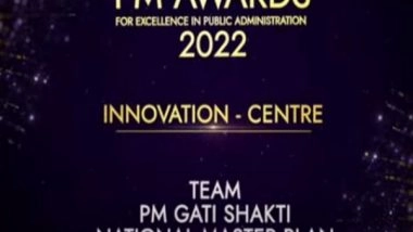 Business News | DPIIT Receives PM's Award for Excellence in Public Administration for Successful Implementation of GatiShakti Plan