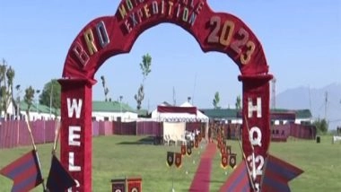 India News | J-K: 'Ekta Shradhanjali Abhiyan' Motorcycle Rally Organised in Srinagar to Commemorate BRO's Sacrifices