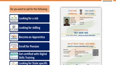 Business News | Govt Adds New Features in EShram Portal to Enhance Its Utility