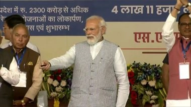 India News | MP: PM Modi Lays Foundation Stones for Renovation of Gwalior Railway Station, Electrification of Birlanagar-Udimod Railway Line