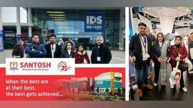 Business News | Santosh University Awards Top Students Fully Sponsored Study Tour to IDS KOLN 2023, Encouraging Academic Excellence in Dental Industry
