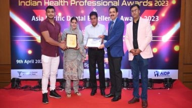 Business News | Dr Zeeshan Ali Khan Was Awarded with Two Prestigious Awards at 7th Edition of the Indian Health Professionals Awards 2023