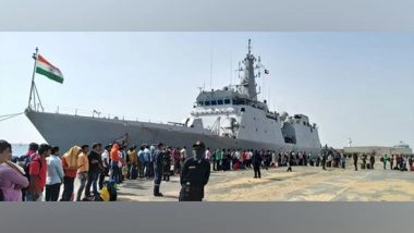 World News | Operation Kaveri: First Batch of Stranded Indians Leave Conflict-torn Sudan for Jeddah on INS Sumedha