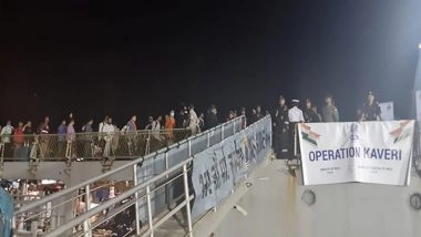World News | 'Operation Kaveri': First Batch of 278 Stranded Indians Reaches Jeddah, Second Leaves Port Sudan