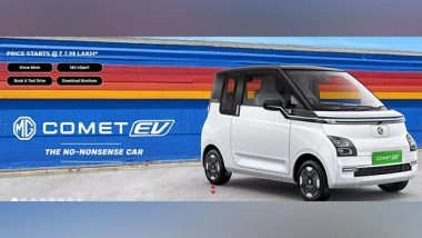Business News | MG Motor India Launches the Most Affordable EV in Country