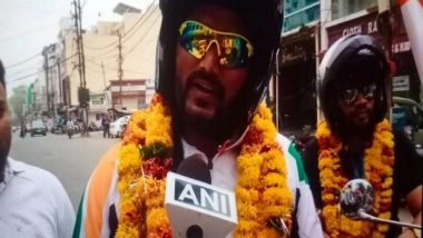 India News | Gwalior's International Para Swimmer Begins Yatra from Kanyakumari to Kashmir to Raise Awareness