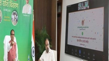 India News | MP CM Chouhan Distributes Relief Amount of Rs 159.52 Crore to Farmers for Crop Damage Due to Untimely Rain, Hailstorm