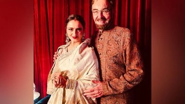Entertainment News | Rekha Poses with Kabir Bedi at Awards Night, Fans Call It Iconic 'Khoon Bhari Maang' Reunion