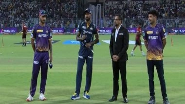 Sports News | IPL 2023: Gujarat Titans Win Toss, Opt to Field Against Kolkata Knight Riders