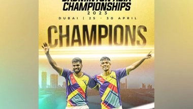 Sports News | Satwiksairaj-Chirag Become First Men's Doubles Duo to Clinch Badminton Asia Championships Title
