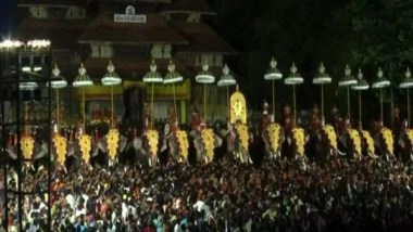 India News | Kerala: Ezhunnallippu, Kudamattam Conclude in Thrissur Pooram