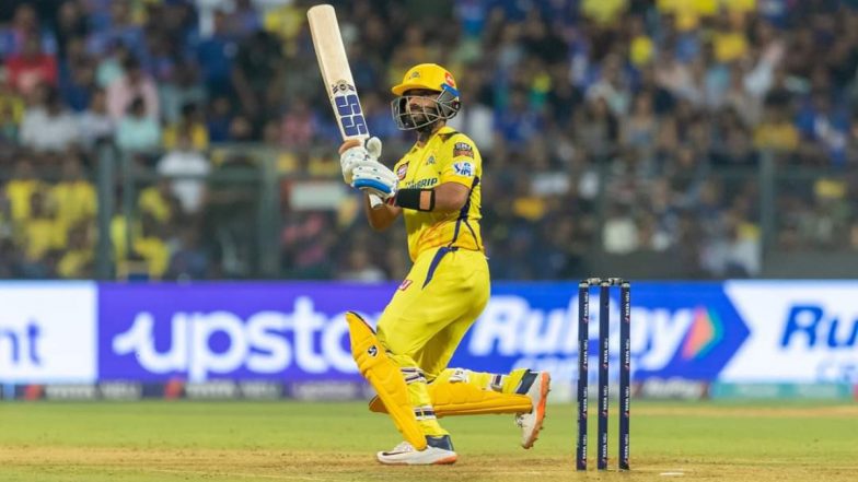 'Not Finished!' Netizens in Awe of Ajinkya Rahane After Chennai Super Kings Batter Scores Blistering 27-Ball 61 During MI vs CSK IPL 2023 Match