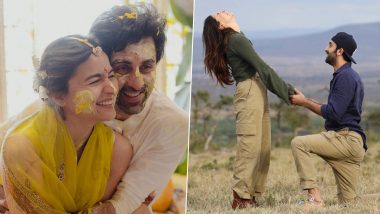 Alia Bhatt Drops Loved-Up Pics With Ranbir Kapoor on Their First Wedding Anniversary and Calls Those Moments As ‘Happy Day’