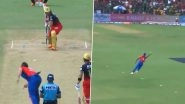 What a Catch! Aman Khan Pulls Off One-Handed Stunner to Dismiss Faf du Plessis During RCB vs DC IPL 2023 Match (Watch Video)