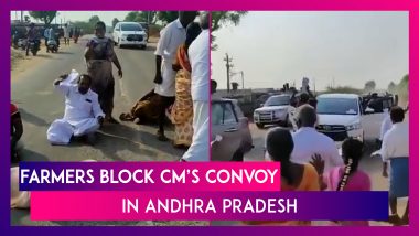 Andhra Pradesh: Farmers Block CM Jagan Mohan Reddy’s Convoy To Protest Over Compensation For Acquired Land
