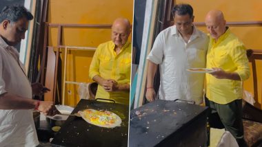 Anupam Kher Relishes Dosa Cooked by Anurag Basu on Metro In Dino Sets (Watch Video)