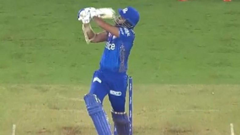 Arjun Tendulkar Six Video: Watch Mumbai Indians' Youngster Smash His First Maximum During GT vs MI IPL 2023 Match