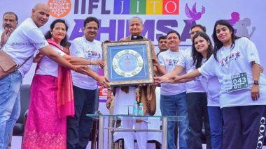 JITO Ahimsa Run: Rajasthan CM Ashok Gehlot Flags Off Peace Campaign in Jaipur