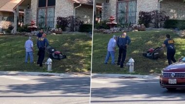 United States: Austin Firefighters Help 95-Year-Old Man Mow His Lawn in Texas, Heartwarming Video Goes Viral