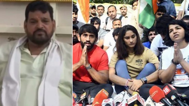 Wrestlers Protest News: WFI President Brij Bhushan Sharan Singh Responds to Sexual Assault Allegations, Says 'Will Give Up When I Realise I've Lost My Fighting Spirit' (Watch Video)