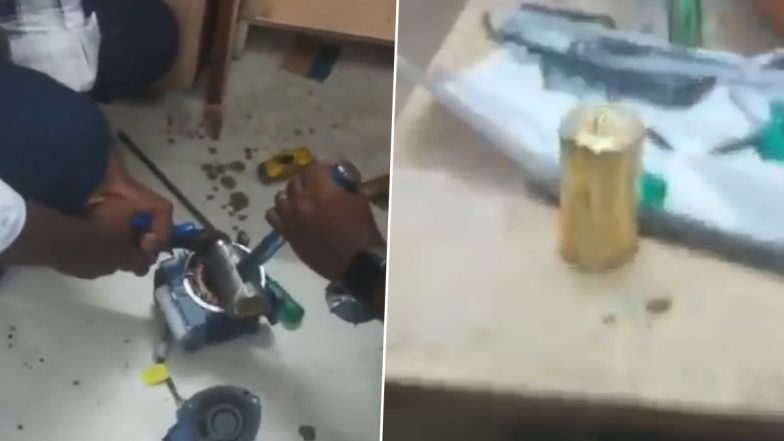 Chennai Airport Customs Seize 1,796 Grams Gold Worth Rs 95 Lakh Concealed Inside Electric Motor From Abu Dhabi Passenger (Watch Video)