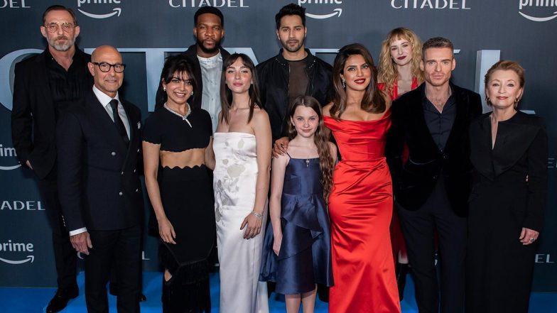 Citadel: Samantha Ruth Prabhu, Varun Dhawan Pose With Priyanka Chopra and Team at the Global Premiere of Russo Brothers’ Spy Thriller Series (View Pics)