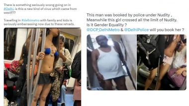 'Delhi Metro Girl' Photos in Tiny Bra and Mini Skirt Go Viral AGAIN, Netizens Angry Over Woman's Outfit Choice in Public Transport!
