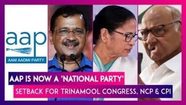 Election Commission Grants ‘National Party’ Status To AAP; Setback For Mamata Banerjee & Sharad Pawar As Trinamool Congress, CPI, NCP Lose Tag