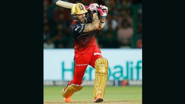 Longest Six of IPL 2023: Faf Du Plessis Hits Massive '115 Meter' Six Off Ravi Bishnoi During RCB vs LSG IPL 2023 Match (Watch Video)