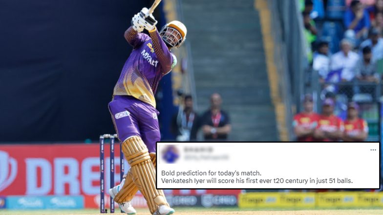 ‘Paul the Octopus Who’ Fan Correctly Predicts Venkatesh Iyer’s Century in MI vs KKR IPL 2023 Match, Twitter Reacts