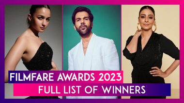 Filmfare Awards 2023: Sanjay Leela Bhansali’s Gangubai Kathiawadi Wins Big, Bags 10 Trophies; Alia Bhatt Is Best Actress & Rajkummar Rao Is Best Actor