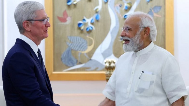 PM Narendra Modi Discusses India’s Tech-Powered Transformations With Apple CEO Tim Cook