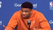Giannis Antetokounmpo Lashes Out At Reporter During A Post-Match Interview After Milwaukee Bucks' Play-off Loss to Miami Heat (Watch Video)