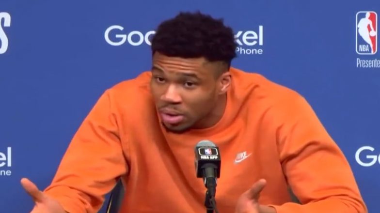 Giannis Antetokounmpo Lashes Out At Reporter During A Post-Match Interview After Milwaukee Bucks' Play-off Loss to Miami Heat (Watch Video)