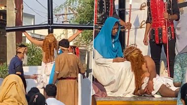 Good Friday 2023: Christian Community Takes Out 'Way of the Cross' Procession in Coimbatore To Mark Crucifixion of Lord Jesus (Watch Video)