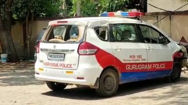 Gurugram Accident: Three Cops Injured As Tractor Collides With PCR Van in Haryana BJP Chief OP Dhankar's Convoy