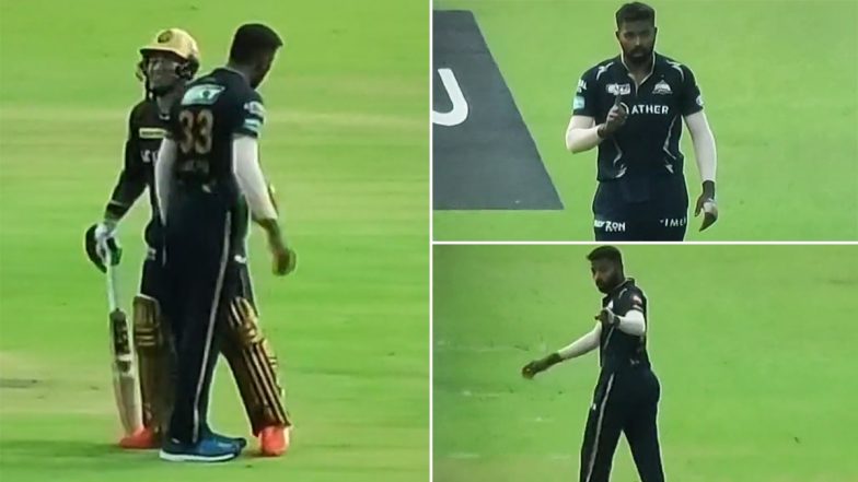 Hardik Pandya Loses Cool After Exchanging Words With Rahmanullah Gurbaz During KKR vs GT IPL 2023 Match, Video Goes Viral