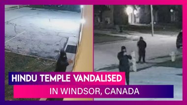 Hindu Temple Vandalised With Anti-India Graffiti In Windsor, Canada; Police Release CCTV Video, Launches Probe