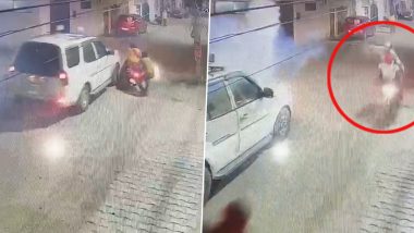 Uttar Pradesh: Miscreants Hurl Bomb At Car of BJP Leader Vijaylakshmi Chandel’s Son in Prayagraj, CCTV Video Surfaces