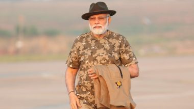 PM Narendra Modi Goes on Jungle Safari at Bandipur Tiger Reserve in Karnataka To Mark 50 Years of ‘Project Tiger’ (Watch Video)