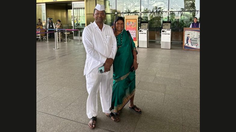 Maharashtra Assembly Deputy Speaker Narhari Zirwal Leaves for Japan With Wife as Part of Study Tour of Legislators, Photo of Couple in Simple Attire Goes Viral