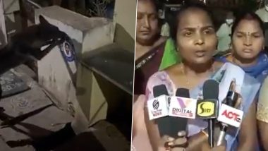 Andhra Pradesh: Complaint Against Dog After Video Shows Him Tearing Poster of CM Jagan Mohan Reddy in Vijaywada