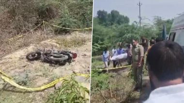 Asad Ahmed Encounter: Video Shows Exact Location Where Atiq Ahmed's Son Gunned Down, Bike Used by the Gangster Seen Lying