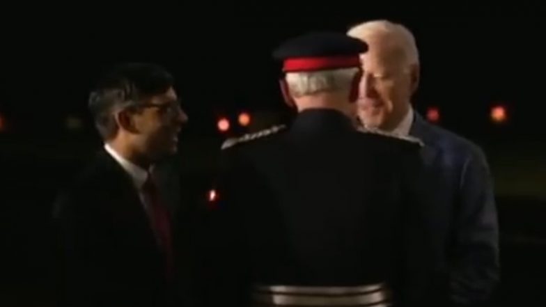 Did US President Joe Biden Fail To Recognise UK PM Rishi Sunak and Brush Him Aside? Here’s a Fact Check of the Viral Video