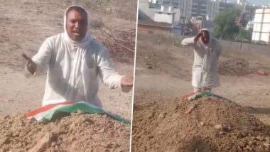 Atiq Ahmed Killing: Congress Leader Rajkumar Raju Puts Tricolour on Gangster-Turned-Politician’s Grave, Calls Him ‘Martyr’; Expelled From Party After Video Goes Viral