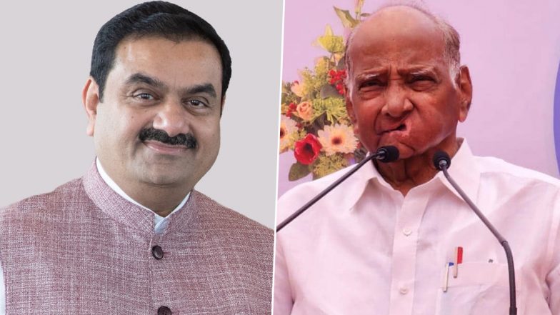 Gautam Adani Meets Sharad Pawar At His Mumbai Residence Weeks After NCP Leader Said Hindenburg Research Report on Adani Group ‘Seems Targeted’ (Watch Video)