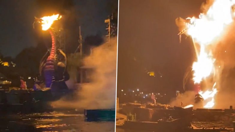 Disneyland Fire: Prop Dragon Catches Fire During Performance at California Amusement Park, Evacuation Underway; Video of Blaze in Disneyland Goes Viral