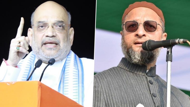 Amit Shah Promises to Scrap ‘Unconstitutional’ Muslim Reservation in Telangana If BJP Voted to Power, Asaduddin Owaisi Reacts (Watch Video)