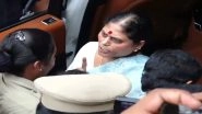 YS Vijayamma Shoves Cop After Being Denied Access to Police Station Following Daughter YS Sharmila&rsquo;s Arrest (Watch Video)
