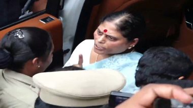 YS Vijayamma Shoves Cop After Being Denied Access to Police Station Following Daughter YS Sharmila’s Arrest (Watch Video)